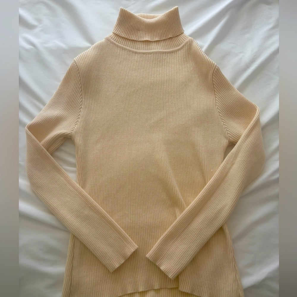 Cream colored turtleneck